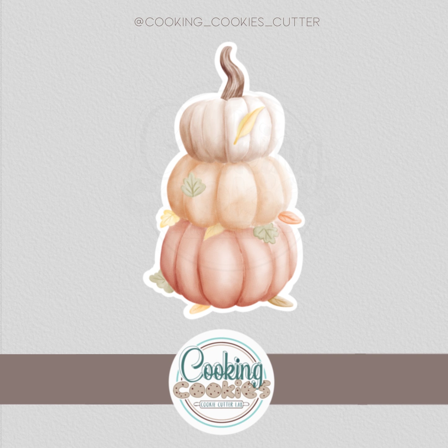 THREE STACKED PUMPKIN