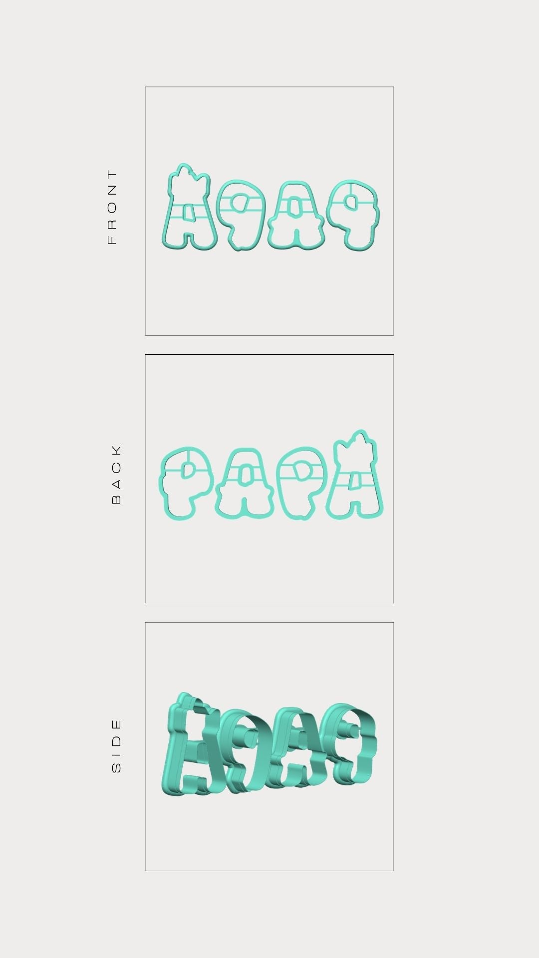 PAPÀ (Set 4 cutter)
