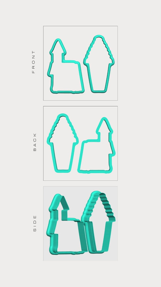 HAUNTED HOUSE (set 2 cutter)